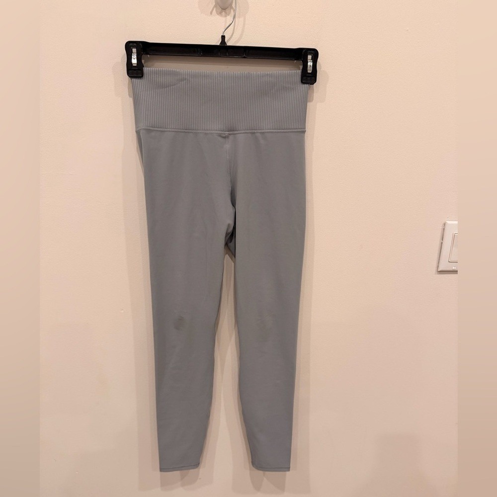 Vuori Ribbed High Rise Leggings‎ Gray Stretch Activewear Size XS/S
